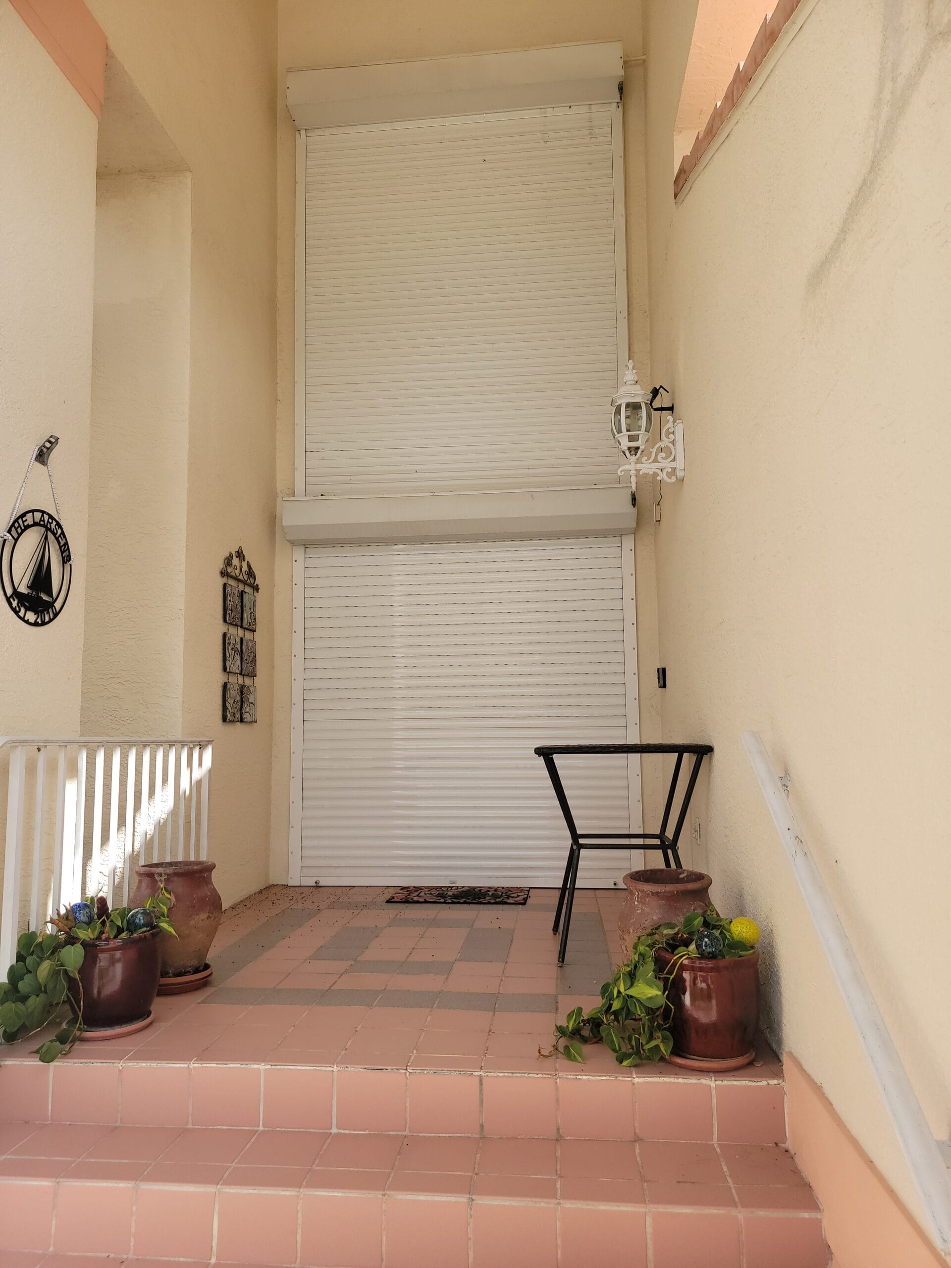 hurricane shutter for door